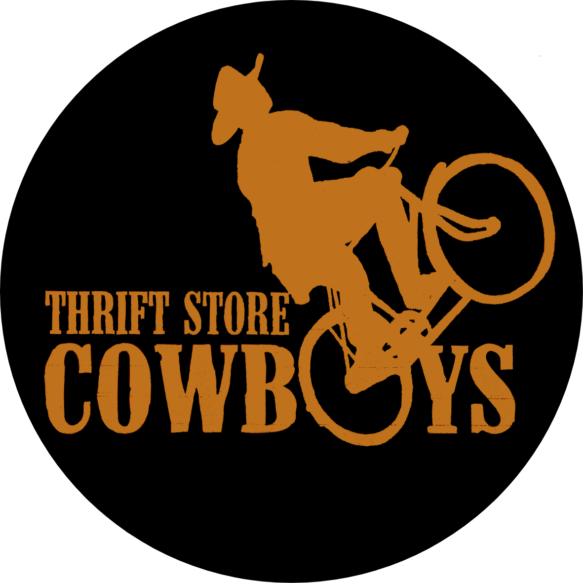 Image of Cowboy Bike Round Sticker