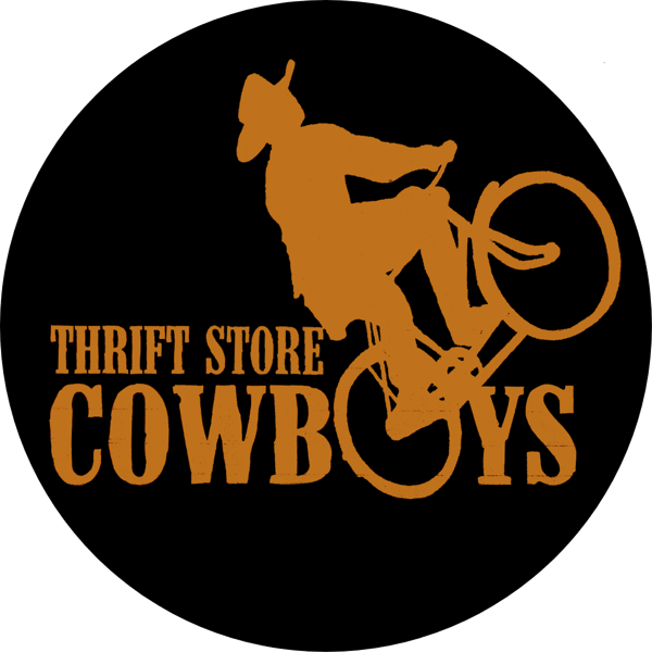 Image of Cowboy Bike Round Sticker