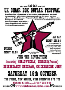 Image of 2010 UK Cigar Box Guitar Festival feat. Hollowbelly in concert- 16th October - West Bromwich, UK