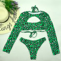 “Green 3-piece Leopard”