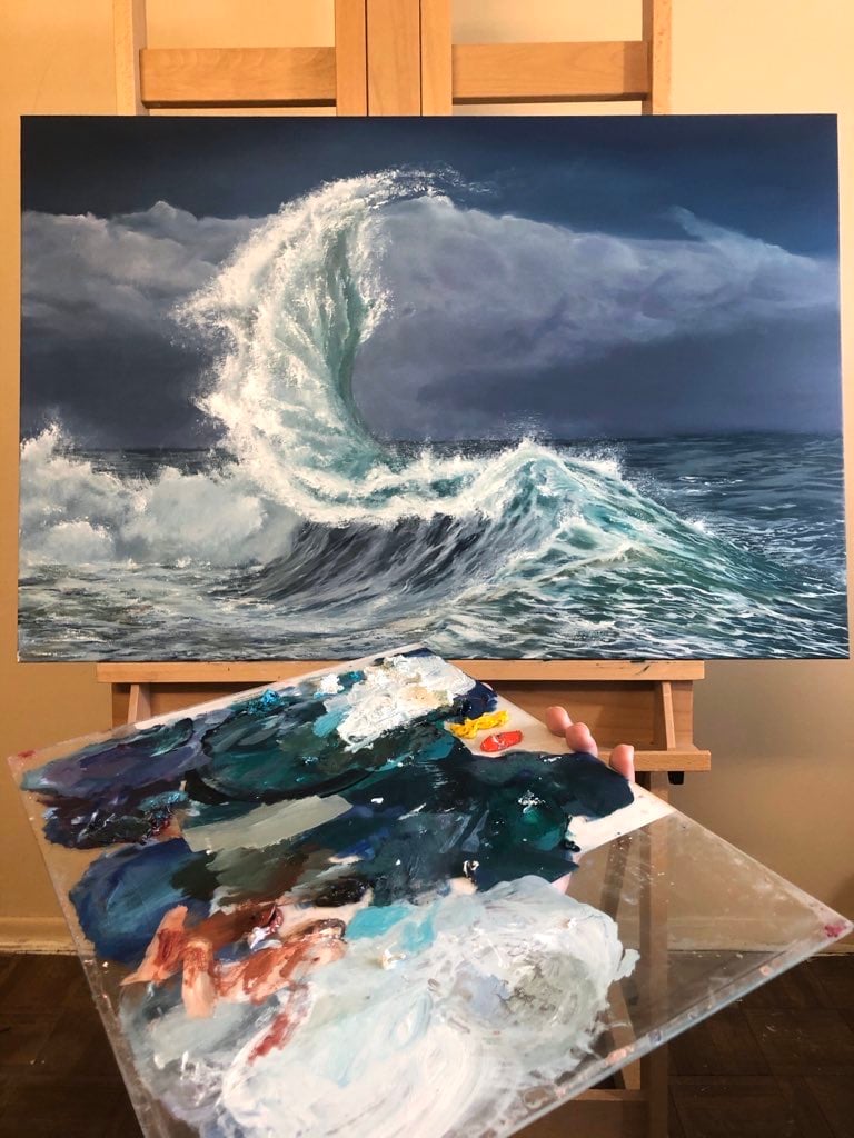 Image of "Rough Seas" Oil Painting 