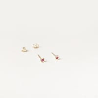 Image 2 of Tiny Ruby Stud Earring (SINGLE)