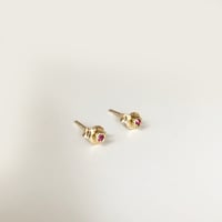 Image 3 of Tiny Ruby Stud Earring (SINGLE)