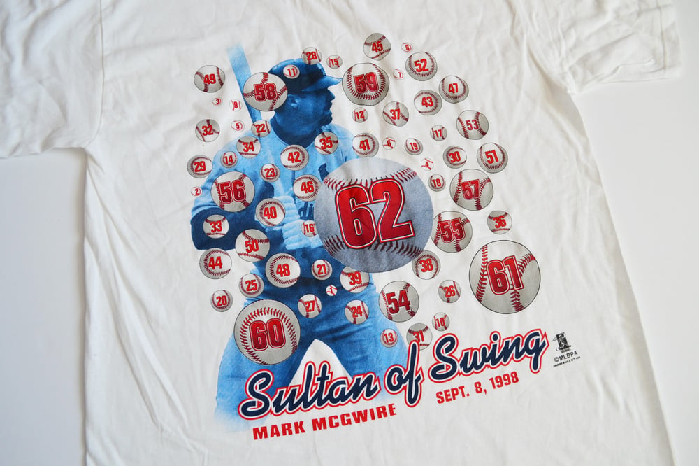Vintage 1998 St. Louis Cardinals Mark McGwire HR King T-Shirt Sz.XL (Youth)  / Sole Food SF