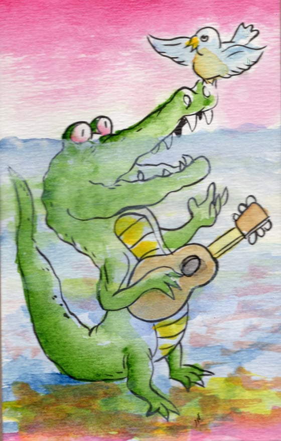 Image of Underwater Gator Strummer Gilbert/Dan P. collaboration