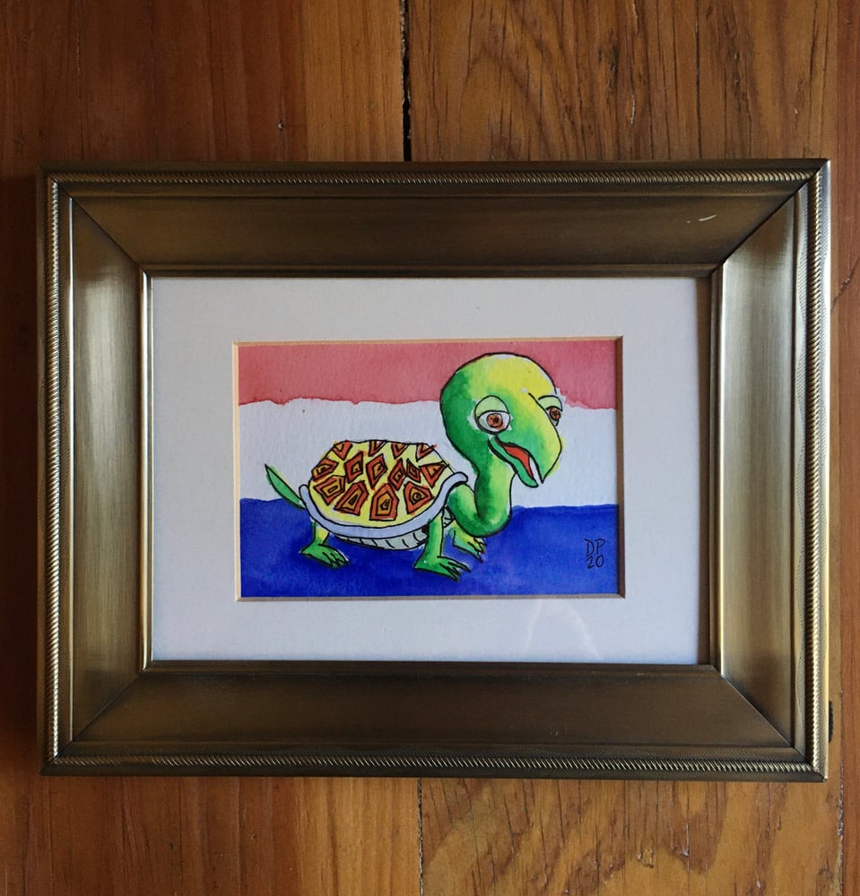 Image of "Netherlands Turtle" - Original watercolor painting by Dan P.