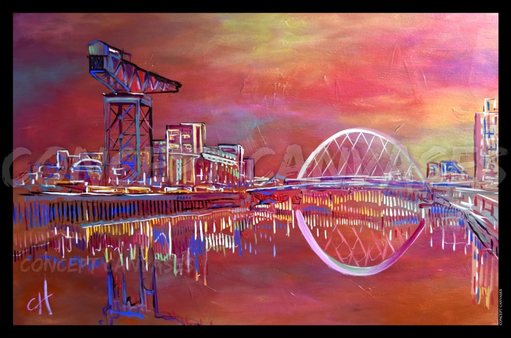 Image of Glasgow ‘Colours’ High Quality A1 Print (Large)