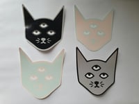 Three Eyed Cat sticker 4 pack