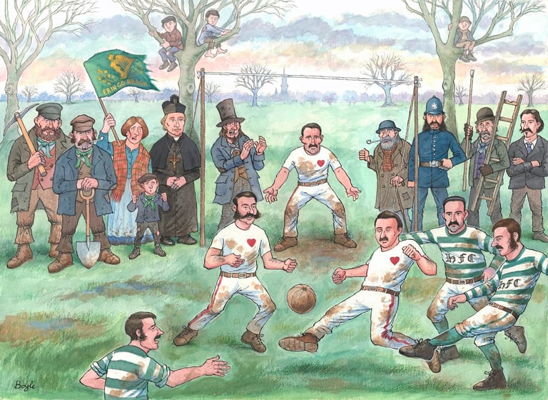Edinburgh derby 1875 print