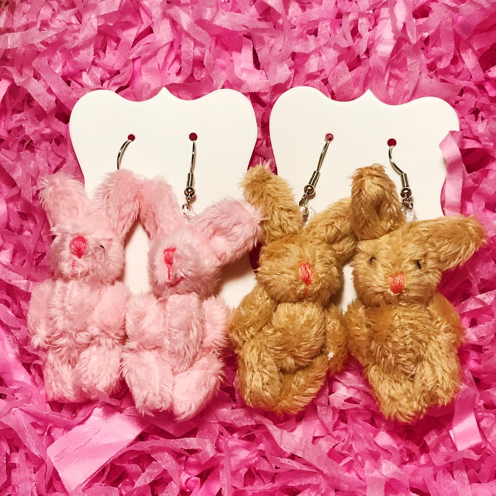 Image of FLUFFY BUNNY EARRINGS 