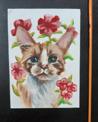 Custom 5 x 7 inch Pet portrait Canvas Board 