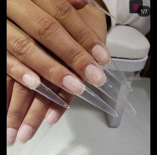 Display Tips - Cover Pink Oval, Crystal Nails díszítő tip 