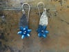 Blue flower earrings