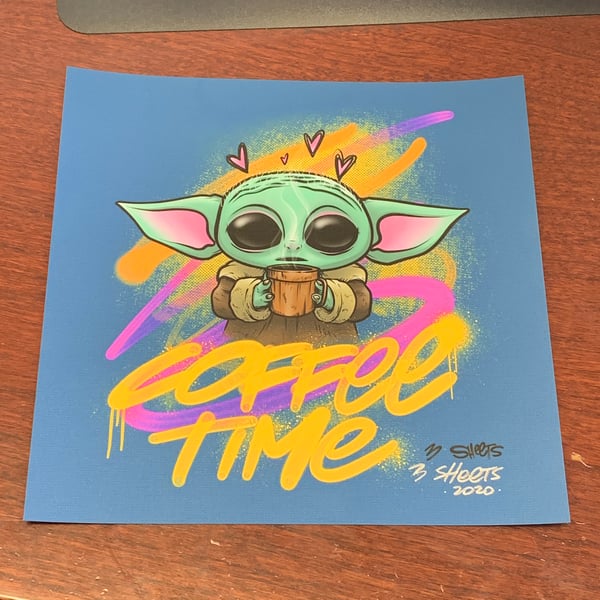 Image of "Coffee Time with The Child" - LIMITED RUN PRINT 