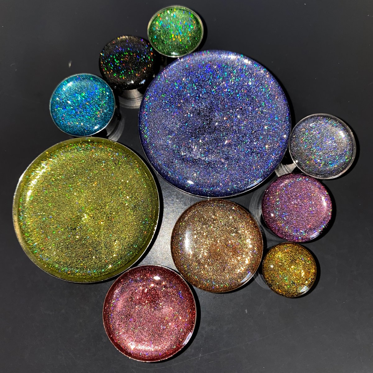 Mega Holo Plugs (sizes 2g2") Plugs By Emma