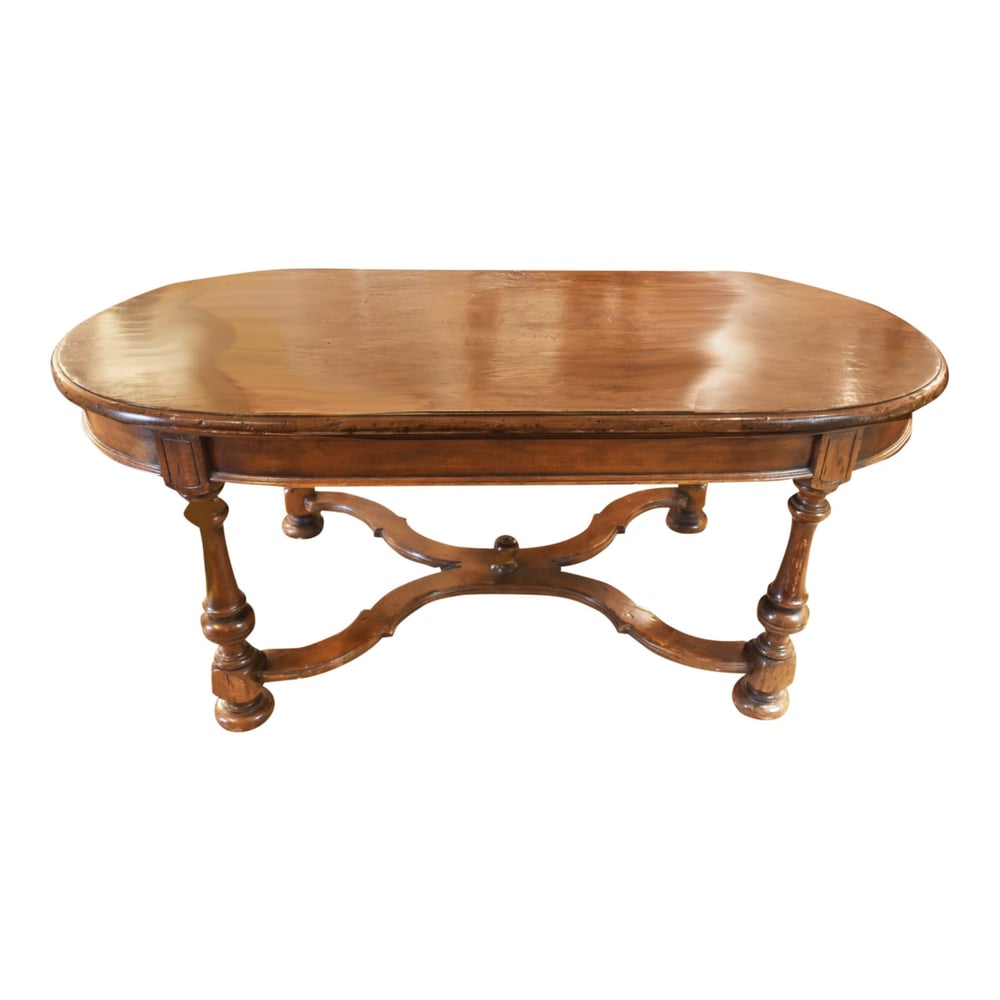 Image of 19th Century French Chestnut Oval Table