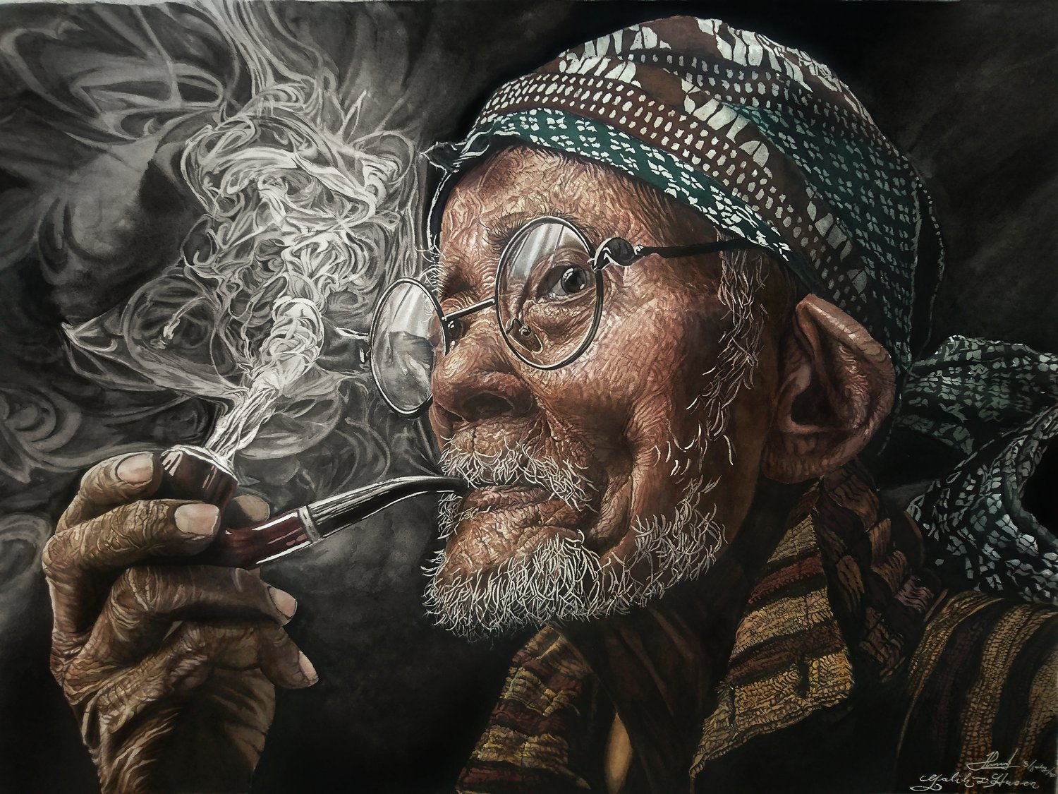 Image of Fine art | figurative painting | hyperrealism Watercolor