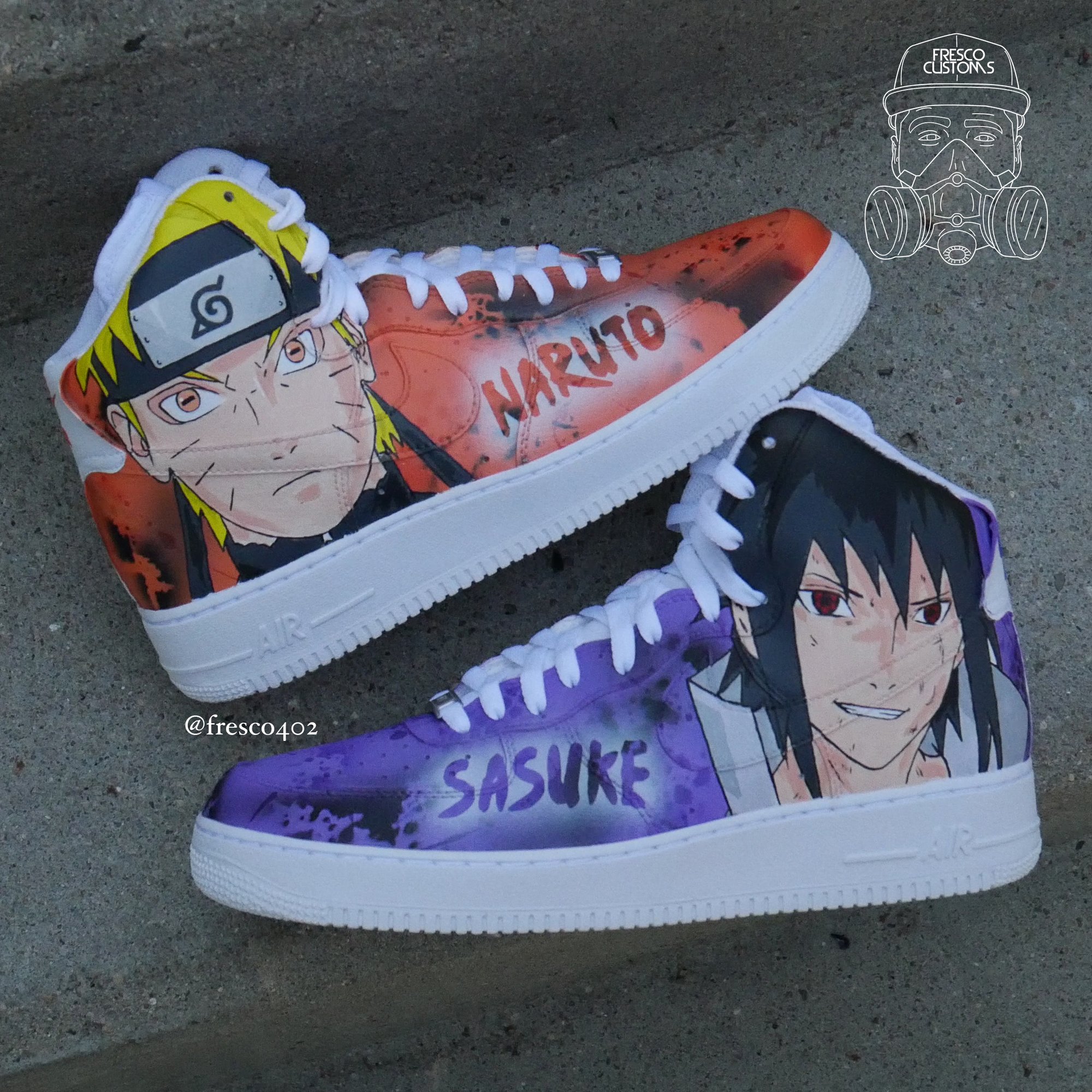 Naruto Sasuke Custom Shoes Fresco Customs