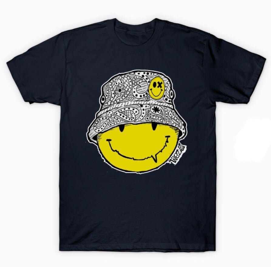 Acid House Smiley Doodle T Shirt Keep It Old Skool