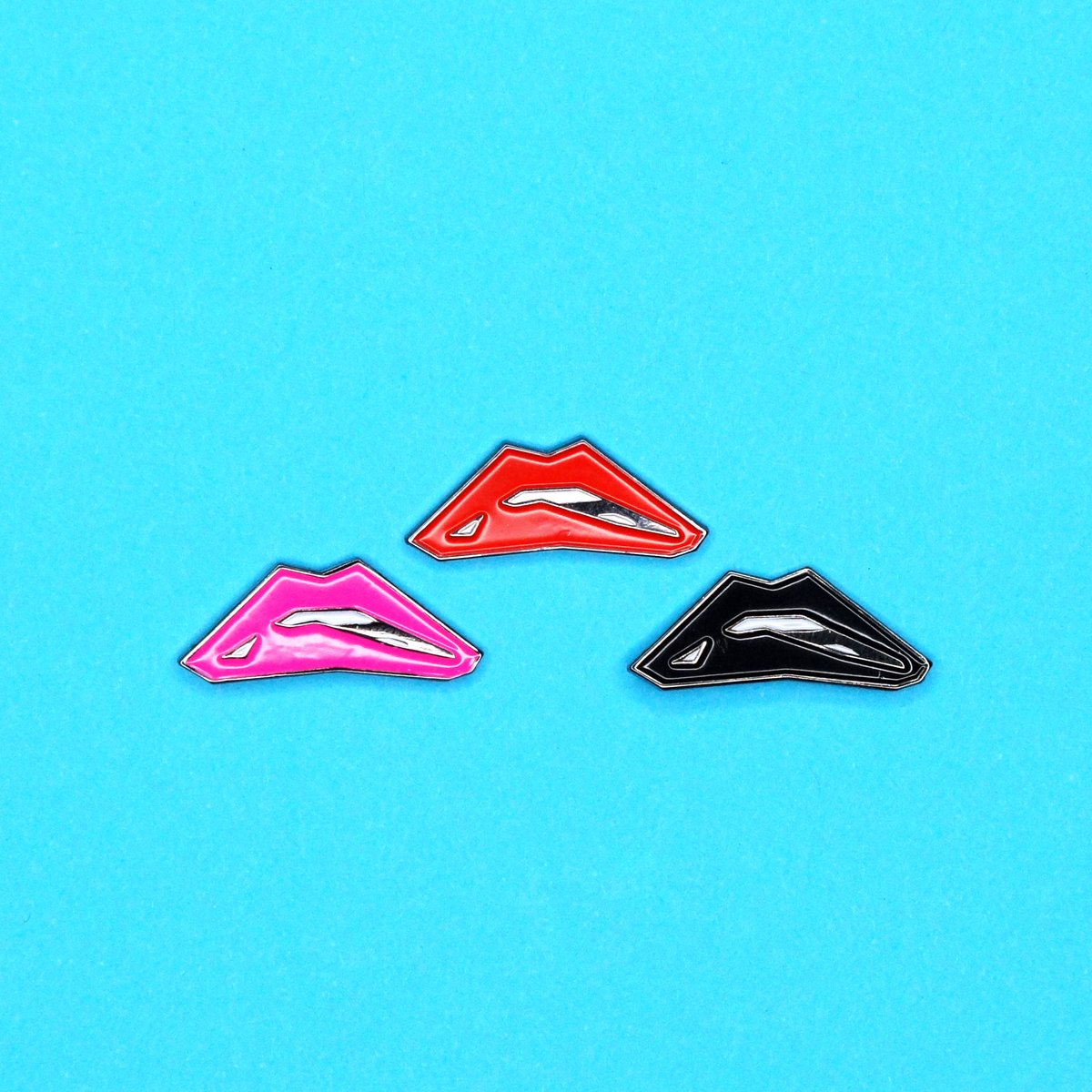 Lip Biting Enamel Pins
