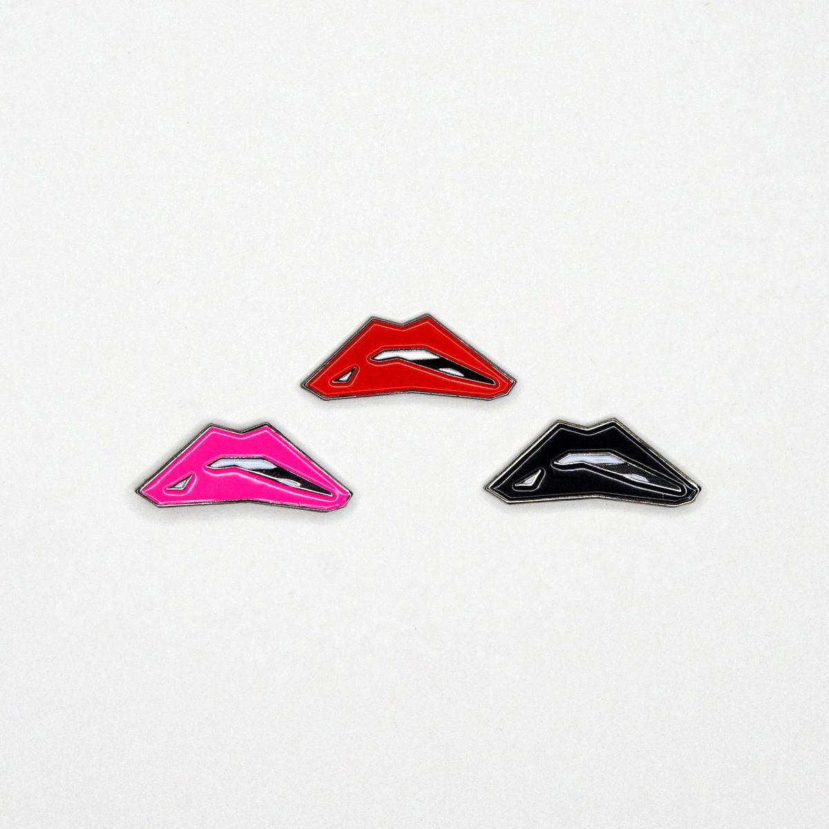 Lip Biting Enamel Pins