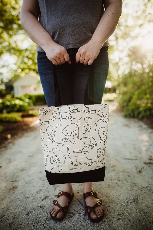 Image of Cat Book Tote