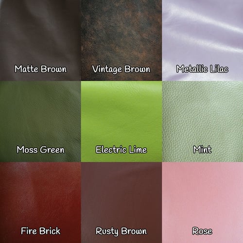 Image of ON SALE! Genuine Leather Bag Strap - 1/2" Wide with Gold #16LG Clips - Choose Length & Leather Color