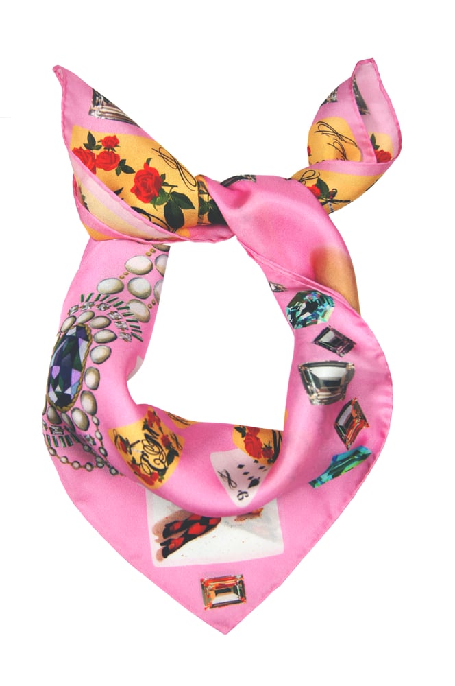 Image of Plaisir D'Amour / Rose Silk Scarf