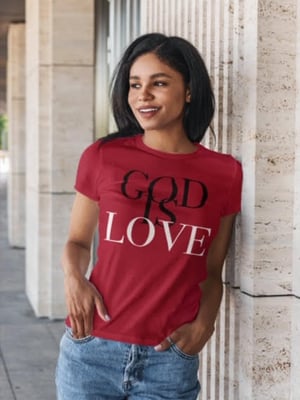 Image of God Is Love (Women's) (Red)