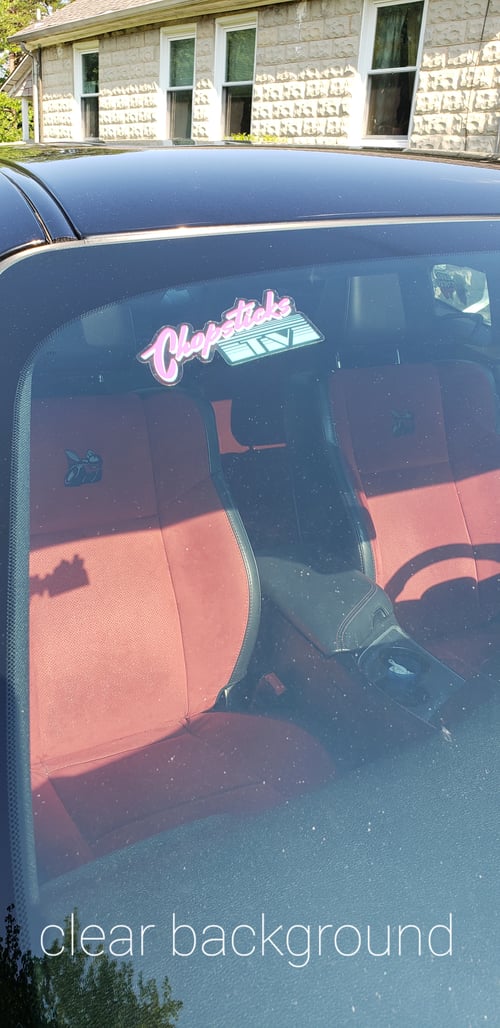 Image of Retro ChopsticksTv Sticker