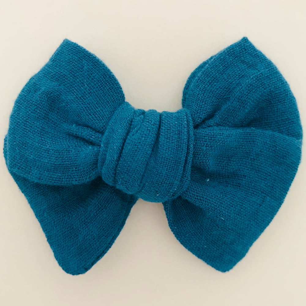 Image of Barrette & bloomer double gaze bleu canard