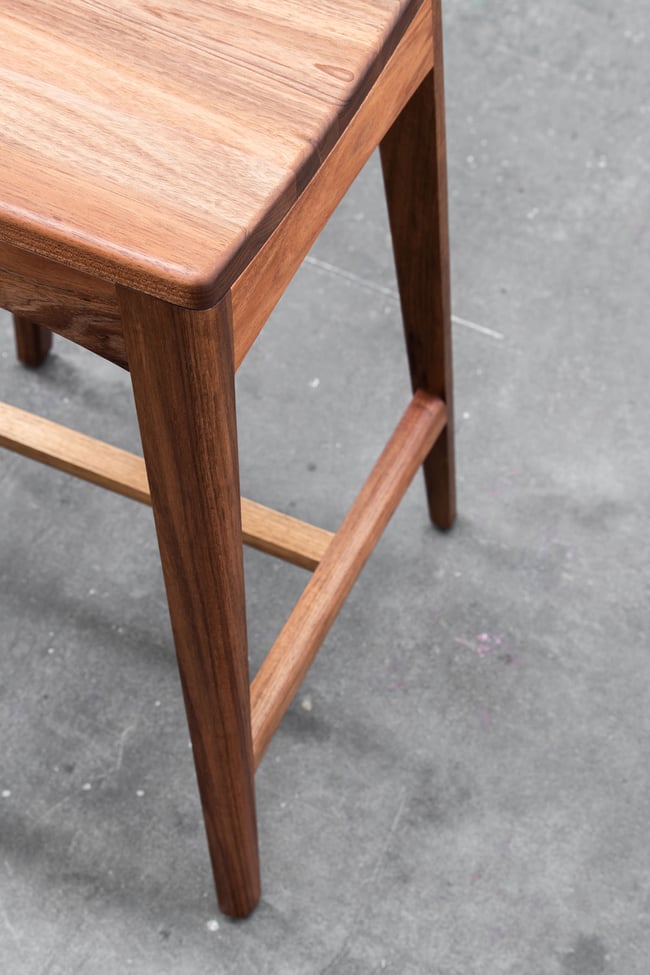ROSE BARSTOOL IN TASMANIAN BLACKWOOD