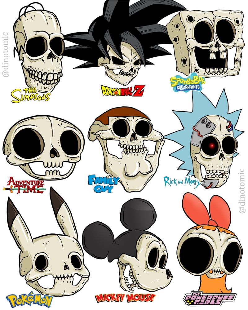 Image of #231 Skeleton cartoons