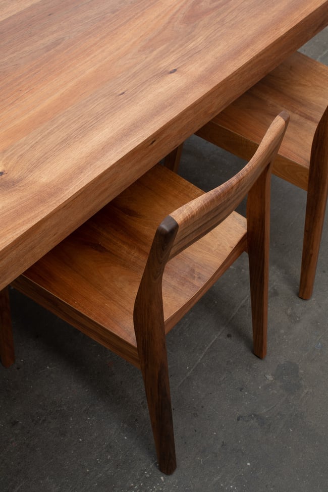 PRUE DINING TABLE IN TASMANIAN BLACKWOOD | Simon Ancher Studio