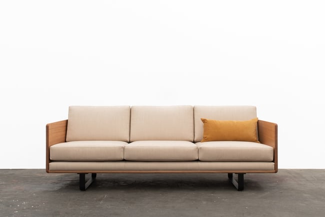 CLOVER COUCH IN TASMANIAN OAK WITH INSTYLE WOOL UPHOLSTERY