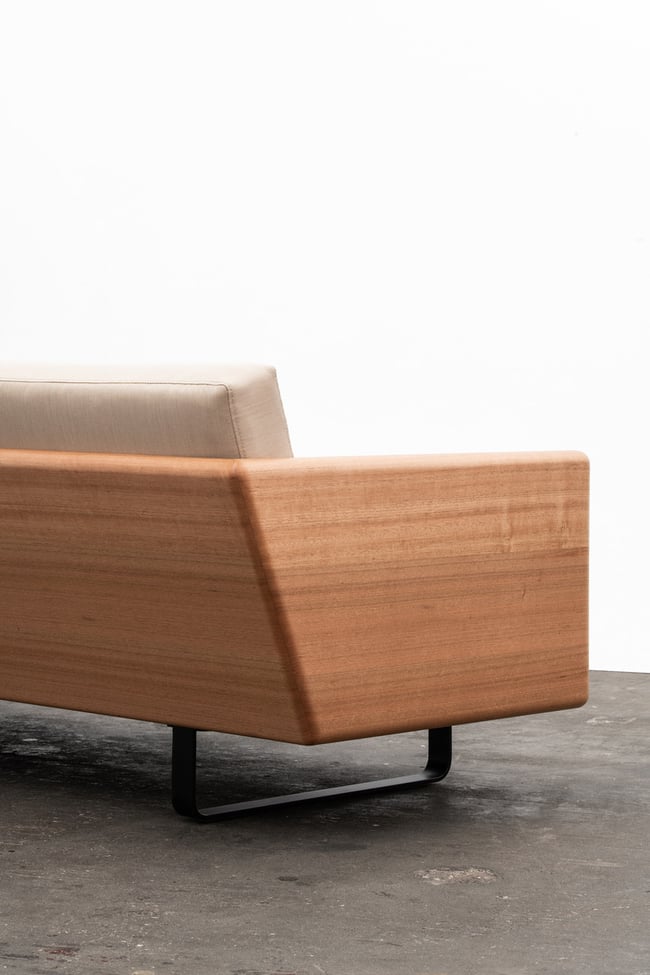 CLOVER COUCH IN TASMANIAN OAK WITH INSTYLE WOOL UPHOLSTERY