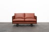 CLOVER COUCH IN TASMANIAN BLACKWOOD WITH BRAZIL LEATHER