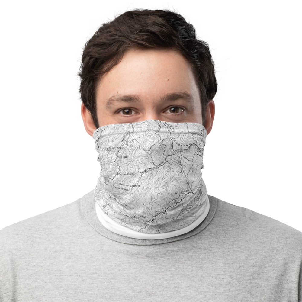 #Asheville Topo Map Neck Gaiter /Face Mask