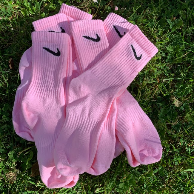 PINK pastel Nike socks