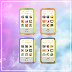 Image of Animal Crossing New Horizons Nook Phone Hard Enamel Pins