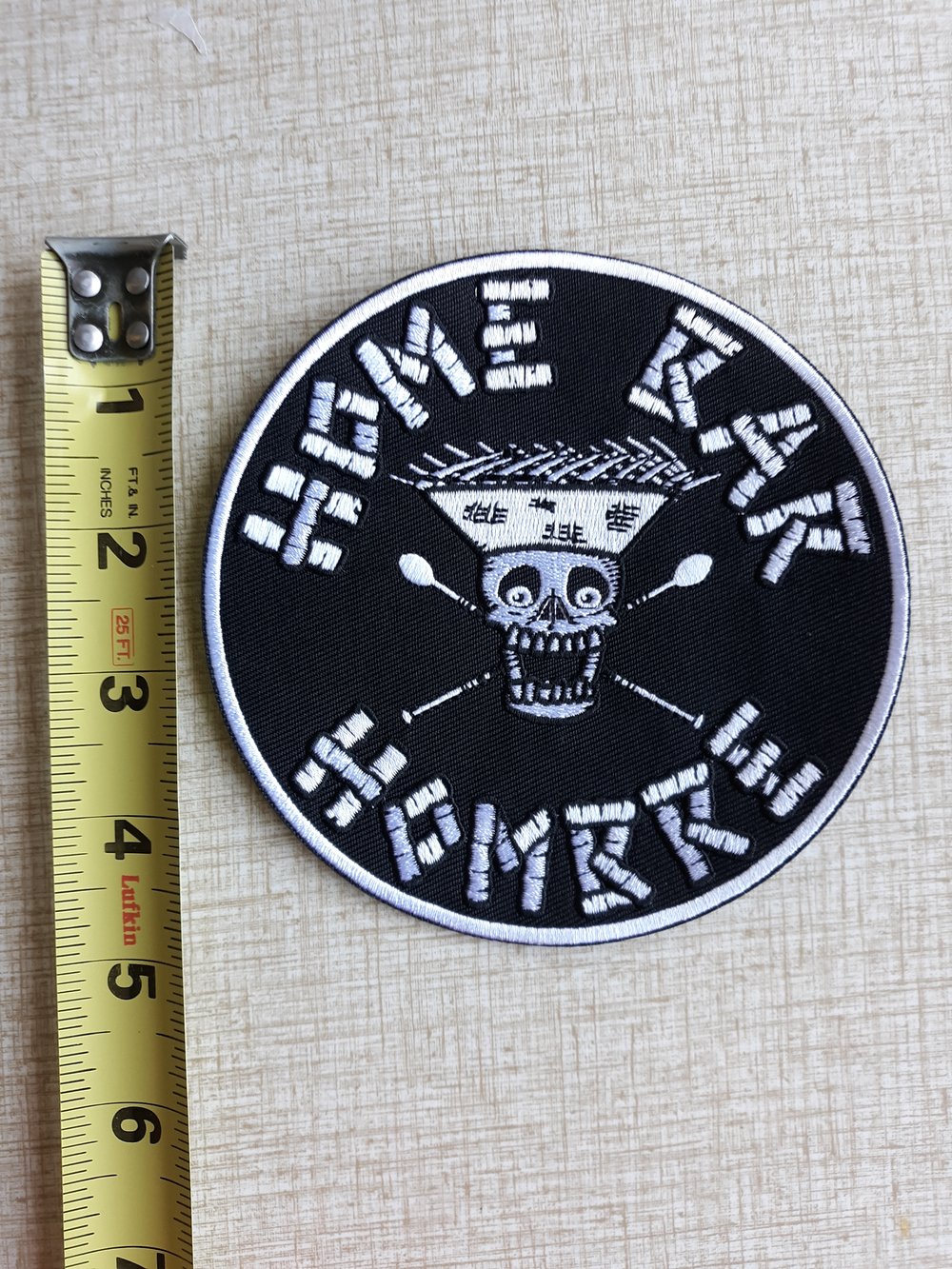 HOME BAR HOMBRE 5" Embroidered Iron/Sew-On Biker Style Patch