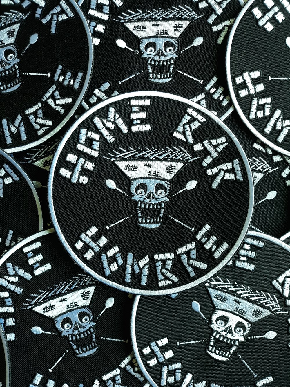 HOME BAR HOMBRE 5" Embroidered Iron/Sew-On Biker Style Patch