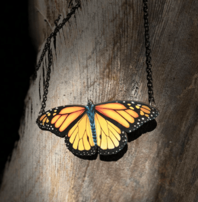 2 Monarch Butterfly True Wings Necklace – COLORETAS
