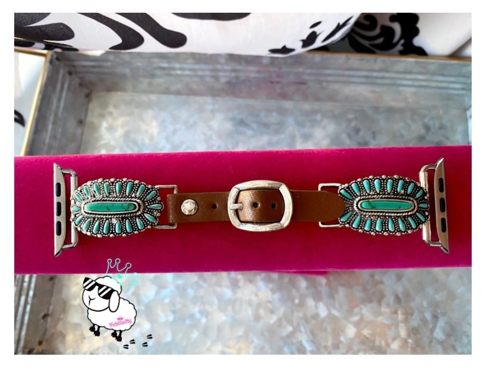 Image of Turquoise Cluster Apple Watch Band 