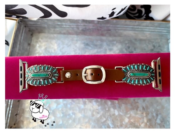 Image of Turquoise Cluster Apple Watch Band 