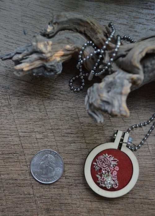 Image of Wild Rose Embroidered Necklace