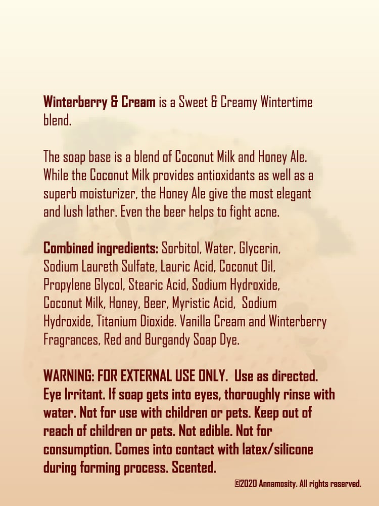 Image of Winterberry & Cream - Bar Soap