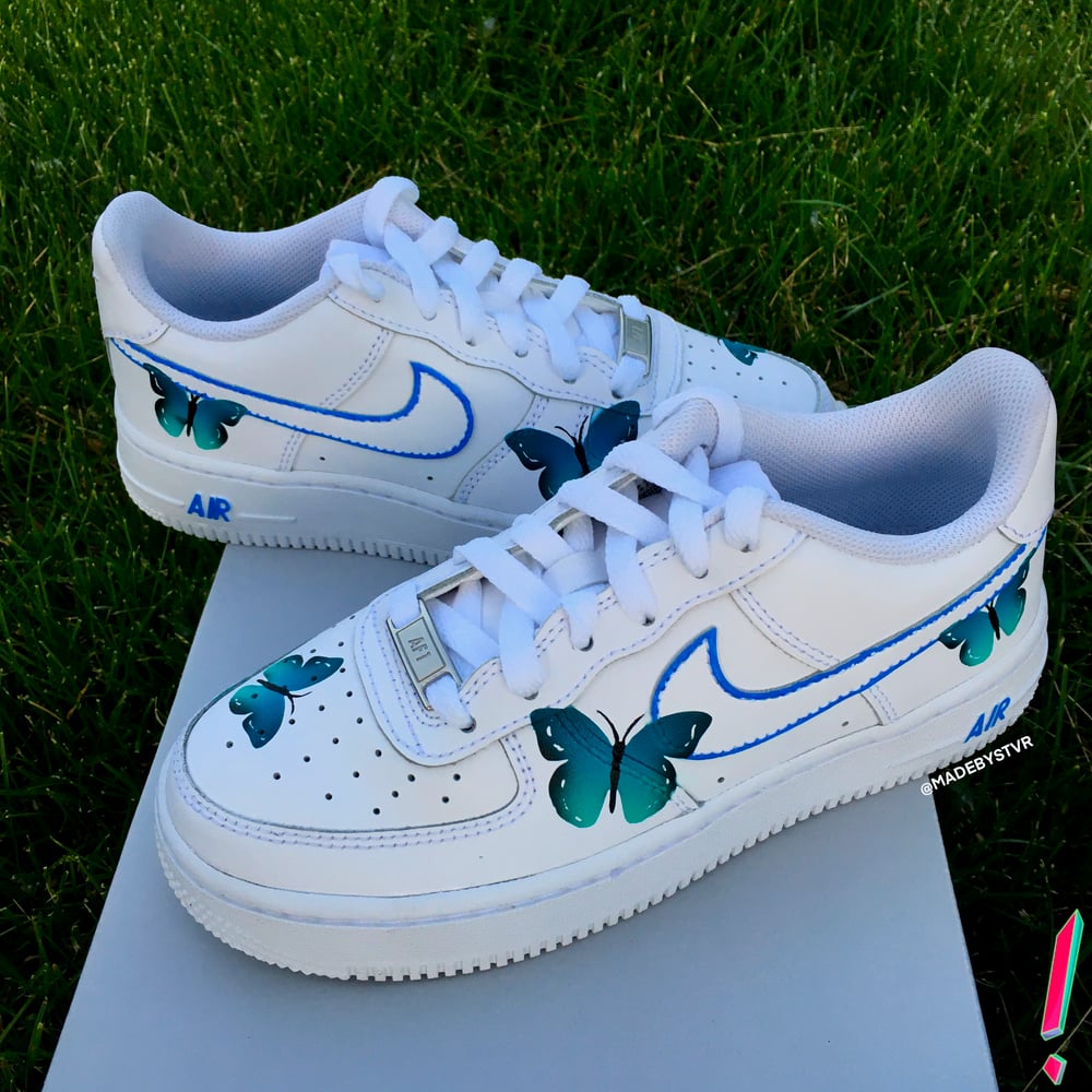 AF1 Low Blue Butterfly Made By STVR