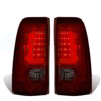Image 1 of 99-06 SILVERADO/SIERRA L-STYLE LED TAIL LIGHTS SMOKE