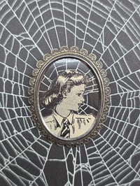 Image 2 of Vintage Brooches-  1940s engravings page & preserved spider webs - 6